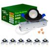 imagezouzai 1 Pack 4 inch 5CCT LED Gimbal Led Recessed Light with Junction Box 36090 Adjustable Directional Eyeball Lighting Dimmable 2700K3000K3500K4000K5000K 900LM 10W85WETLampampEnergy StarBlack 6 Pack