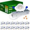 imagezouzai 1 Pack 4 inch 5CCT LED Gimbal Led Recessed Light with Junction Box 36090 Adjustable Directional Eyeball Lighting Dimmable 2700K3000K3500K4000K5000K 900LM 10W85WETLampampEnergy StarWhite 12 Pack