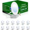 imagezouzai 12 Pack 6 Inch UltraThin LED Recessed Lights 6500K Cool White 12W110W Dimmable with Junction Box Commercial Office Lighting for Kitchen Bathroom Retail Workspaces4 inch