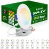 imagezouzai 20 Pack 4 Inch UltraThin LED Recessed Ceiling Light with Junction Box 5CCT Adjustable Dimmable CanKiller Downlight  ETL and Energy Star Certified5CCT