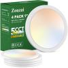 imagezouzai LED Flush Mount Ceiling Light Dimmable 5CCT Selectable 2700K6000K 9 Inch 18W UltraThin Round Lighting Fixture ETL ampamp Energy Star Listed White 4 Pack4 Pack
