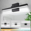 imagezouzai Modern LED Bathroom Vanity Light Bar Black IP44 Over Mirror Bath Wall Fixture 5CCT Adjustable DualSided 180 Adjustable Angle 16 inch16 inch