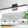 imagezouzai Modern LED Bathroom Vanity Light Bar Black IP44 Over Mirror Bath Wall Fixture 5CCT Adjustable DualSided 180 Adjustable Angle 16 inch24 inch