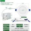 imagezouzai 1 Pack 4 Inch 5CCT UltraThin LED Recessed Ceiling Light with Junction Box 2700K3000K3500K4000K5000K Selectable 9W Eqv 80W Dimmable led can Lights  ETL and Energy Star CertifiedWhite1 Pack