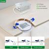 imagezouzai 1 Pack 4 Inch 5CCT UltraThin LED Recessed Ceiling Light with Junction Box 2700K3000K3500K4000K5000K Selectable 9W Eqv 80W Dimmable led can Lights  ETL and Energy Star CertifiedWhite1 Pack