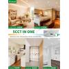 imagezouzai 1 Pack 4 Inch 5CCT UltraThin LED Recessed Ceiling Light with Junction Box 2700K3000K3500K4000K5000K Selectable 9W Eqv 80W Dimmable led can Lights  ETL and Energy Star CertifiedWhite16 Pack