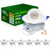 imagezouzai 1 Pack 4 inch 5CCT LED Gimbal Led Recessed Light with Junction Box 36090 Adjustable Directional Eyeball Lighting Dimmable 2700K3000K3500K4000K5000K 900LM 10W85WETLampampEnergy StarWhite 6 Pack