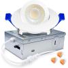 imagezouzai 1 Pack 4 inch 5CCT LED Gimbal Led Recessed Light with Junction Box 36090 Adjustable Directional Eyeball Lighting Dimmable 2700K3000K3500K4000K5000K 900LM 10W85WETLampampEnergy StarWhite 1 Pack