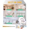 imagezouzai 1 Pack 4 inch 5CCT LED Gimbal Led Recessed Light with Junction Box 36090 Adjustable Directional Eyeball Lighting Dimmable 2700K3000K3500K4000K5000K 900LM 10W85WETLampampEnergy StarWhite 1 Pack