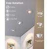 imagezouzai 1 Pack 4 inch 5CCT LED Gimbal Led Recessed Light with Junction Box 36090 Adjustable Directional Eyeball Lighting Dimmable 2700K3000K3500K4000K5000K 900LM 10W85WETLampampEnergy StarWhite 6 Pack