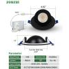 imagezouzai 1 Pack 4 inch 5CCT LED Gimbal Led Recessed Light with Junction Box 36090 Adjustable Directional Eyeball Lighting Dimmable 2700K3000K3500K4000K5000K 900LM 10W85WETLampampEnergy StarBlack 6 Pack