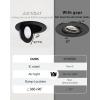 imagezouzai 1 Pack 4 inch 5CCT LED Gimbal Led Recessed Light with Junction Box 36090 Adjustable Directional Eyeball Lighting Dimmable 2700K3000K3500K4000K5000K 900LM 10W85WETLampampEnergy StarBlack 6 Pack