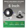 imagezouzai 1 Pack 4 inch 5CCT LED Gimbal Led Recessed Light with Junction Box 36090 Adjustable Directional Eyeball Lighting Dimmable 2700K3000K3500K4000K5000K 900LM 10W85WETLampampEnergy StarBlack 6 Pack