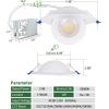 imagezouzai 1 Pack 4 inch 5CCT LED Gimbal Led Recessed Light with Junction Box 36090 Adjustable Directional Eyeball Lighting Dimmable 2700K3000K3500K4000K5000K 900LM 10W85WETLampampEnergy StarWhite 1 Pack