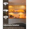 imagezouzai 1 Pack 4 inch 5CCT LED Gimbal Led Recessed Light with Junction Box 36090 Adjustable Directional Eyeball Lighting Dimmable 2700K3000K3500K4000K5000K 900LM 10W85WETLampampEnergy StarWhite 6 Pack