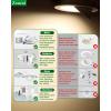 imagezouzai 1 Pack 4 inch 5CCT LED Gimbal Led Recessed Light with Junction Box 36090 Adjustable Directional Eyeball Lighting Dimmable 2700K3000K3500K4000K5000K 900LM 10W85WETLampampEnergy StarWhite 6 Pack