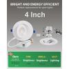 imagezouzai 1 Pack 4 inch 5CCT LED Gimbal Led Recessed Light with Junction Box 36090 Adjustable Directional Eyeball Lighting Dimmable 2700K3000K3500K4000K5000K 900LM 10W85WETLampampEnergy StarWhite 12 Pack
