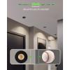 imagezouzai 1 Pack 4 inch 5CCT LED Gimbal Led Recessed Light with Junction Box 36090 Adjustable Directional Eyeball Lighting Dimmable 2700K3000K3500K4000K5000K 900LM 10W85WETLampampEnergy StarBlack 6 Pack