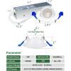 imagezouzai 1 Pack 4 inch 5CCT LED Gimbal Led Recessed Light with Junction Box 36090 Adjustable Directional Eyeball Lighting Dimmable 2700K3000K3500K4000K5000K 900LM 10W85WETLampampEnergy StarWhite 6 Pack