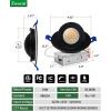 imagezouzai 1 Pack 4 inch 5CCT LED Gimbal Led Recessed Light with Junction Box 36090 Adjustable Directional Eyeball Lighting Dimmable 2700K3000K3500K4000K5000K 900LM 10W85WETLampampEnergy StarBlack 1 Pack