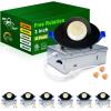 imagezouzai 1 Pack 4 inch 5CCT LED Gimbal Led Recessed Light with Junction Box 36090 Adjustable Directional Eyeball Lighting Dimmable 2700K3000K3500K4000K5000K 900LM 10W85WETLampampEnergy StarBlack 6 Pack