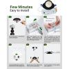 imagezouzai 1 Pack 4 inch 5CCT LED Gimbal Led Recessed Light with Junction Box 36090 Adjustable Directional Eyeball Lighting Dimmable 2700K3000K3500K4000K5000K 900LM 10W85WETLampampEnergy StarBlack 6 Pack