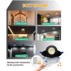 imagezouzai 1 Pack 4 inch 5CCT LED Gimbal Led Recessed Light with Junction Box 36090 Adjustable Directional Eyeball Lighting Dimmable 2700K3000K3500K4000K5000K 900LM 10W85WETLampampEnergy StarBlack 6 Pack