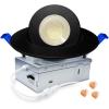 imagezouzai 1 Pack 4 inch 5CCT LED Gimbal Led Recessed Light with Junction Box 36090 Adjustable Directional Eyeball Lighting Dimmable 2700K3000K3500K4000K5000K 900LM 10W85WETLampampEnergy StarBlack 1 Pack
