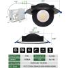 imagezouzai 1 Pack 4 inch 5CCT LED Gimbal Led Recessed Light with Junction Box 36090 Adjustable Directional Eyeball Lighting Dimmable 2700K3000K3500K4000K5000K 900LM 10W85WETLampampEnergy StarBlack 6 Pack