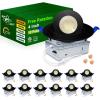 imagezouzai 1 Pack 4 inch 5CCT LED Gimbal Led Recessed Light with Junction Box 36090 Adjustable Directional Eyeball Lighting Dimmable 2700K3000K3500K4000K5000K 900LM 10W85WETLampampEnergy StarBlack 12 Pack