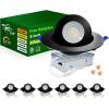 imagezouzai 1 Pack 4 inch 5CCT LED Gimbal Led Recessed Light with Junction Box 36090 Adjustable Directional Eyeball Lighting Dimmable 2700K3000K3500K4000K5000K 900LM 10W85WETLampampEnergy StarBlack 6 Pack