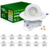 imagezouzai 1 Pack 4 inch 5CCT LED Gimbal Led Recessed Light with Junction Box 36090 Adjustable Directional Eyeball Lighting Dimmable 2700K3000K3500K4000K5000K 900LM 10W85WETLampampEnergy StarWhite 12 Pack