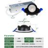 imagezouzai 1 Pack 4 inch 5CCT LED Gimbal Led Recessed Light with Junction Box 36090 Adjustable Directional Eyeball Lighting Dimmable 2700K3000K3500K4000K5000K 900LM 10W85WETLampampEnergy StarBlack 6 Pack