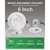 imagezouzai 1 Pack 4 inch 5CCT LED Gimbal Led Recessed Light with Junction Box 36090 Adjustable Directional Eyeball Lighting Dimmable 2700K3000K3500K4000K5000K 900LM 10W85WETLampampEnergy StarWhite 1 Pack