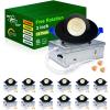 imagezouzai 1 Pack 4 inch 5CCT LED Gimbal Led Recessed Light with Junction Box 36090 Adjustable Directional Eyeball Lighting Dimmable 2700K3000K3500K4000K5000K 900LM 10W85WETLampampEnergy StarBlack 12 Pack