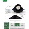 imagezouzai 1 Pack 4 inch 5CCT LED Gimbal Led Recessed Light with Junction Box 36090 Adjustable Directional Eyeball Lighting Dimmable 2700K3000K3500K4000K5000K 900LM 10W85WETLampampEnergy StarBlack 6 Pack