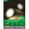 imagezouzai 12 Pack 4 Inch Black 5CCT Reset UltraThin LED Recessed Ceiling Light with Junction Box 2700K3000K3500K4000K5000K Selectable 9W Dimmable led can Lights  ETL and Energy Star Certified5000K Daylight