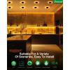 imagezouzai 12 Pack 4 Inch Black 5CCT Reset UltraThin LED Recessed Ceiling Light with Junction Box 2700K3000K3500K4000K5000K Selectable 9W Dimmable led can Lights  ETL and Energy Star Certified5CCT2000K Night Light