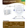 imagezouzai 12 Pack 4 Inch Black 5CCT Reset UltraThin LED Recessed Ceiling Light with Junction Box 2700K3000K3500K4000K5000K Selectable 9W Dimmable led can Lights  ETL and Energy Star Certified5CCT2000K Night Light