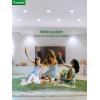 imagezouzai 12 Pack 4 Inch Black 5CCT Reset UltraThin LED Recessed Ceiling Light with Junction Box 2700K3000K3500K4000K5000K Selectable 9W Dimmable led can Lights  ETL and Energy Star Certified5000K Daylight