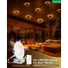 imagezouzai 12 Pack 4 Inch Black 5CCT Reset UltraThin LED Recessed Ceiling Light with Junction Box 2700K3000K3500K4000K5000K Selectable 9W Dimmable led can Lights  ETL and Energy Star Certified5CCT2000K Night Light