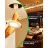 imagezouzai 12 Pack 4 Inch Black 5CCT Reset UltraThin LED Recessed Ceiling Light with Junction Box 2700K3000K3500K4000K5000K Selectable 9W Dimmable led can Lights  ETL and Energy Star Certified5CCT2000K Night Light