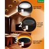 imagezouzai 12 Pack 4 Inch Black 5CCT Reset UltraThin LED Recessed Ceiling Light with Junction Box 2700K3000K3500K4000K5000K Selectable 9W Dimmable led can Lights  ETL and Energy Star Certified5CCT2000K Night Light
