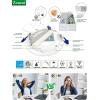 imagezouzai 12 Pack 6 Inch UltraThin LED Recessed Lights 6500K Cool White 12W110W Dimmable with Junction Box Commercial Office Lighting for Kitchen Bathroom Retail Workspaces6 inch