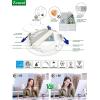 imagezouzai 12 Pack 6 Inch UltraThin LED Recessed Lights 6500K Cool White 12W110W Dimmable with Junction Box Commercial Office Lighting for Kitchen Bathroom Retail Workspaces4 inch