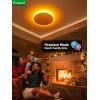 imagezouzai 12Inch LED Ceiling Light Flush Mount 5CCT 2700K6000K Colorful Night Light AmberPinkIce Blue 22W8W Dimmable Fixture for Bedroom Living Room White DIP Switch 1 PackBlack