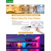 imagezouzai 12Inch LED Ceiling Light Flush Mount 5CCT 2700K6000K Colorful Night Light AmberPinkIce Blue 22W8W Dimmable Fixture for Bedroom Living Room White DIP Switch 1 PackWhite