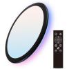 imagezouzai 12Inch LED Ceiling Light Flush Mount 5CCT 2700K6000K Colorful Night Light AmberPinkIce Blue 22W8W Dimmable Fixture for Bedroom Living Room White DIP Switch 1 PackBlack