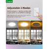 imagezouzai 12Inch LED Ceiling Light Flush Mount 5CCT 2700K6000K Colorful Night Light AmberPinkIce Blue 22W8W Dimmable Fixture for Bedroom Living Room White DIP Switch 1 PackWhite