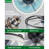 imagezouzai Low Profile Ceiling Fan with Lights and Remote 189 inch Modern Ceiling Fans Flush Mount Dimmable LED Fan Light Ceiling Fans with Lights for Bedroom Black Frosted RingBlack